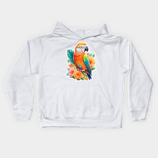 Tropical parrot Kids Hoodie